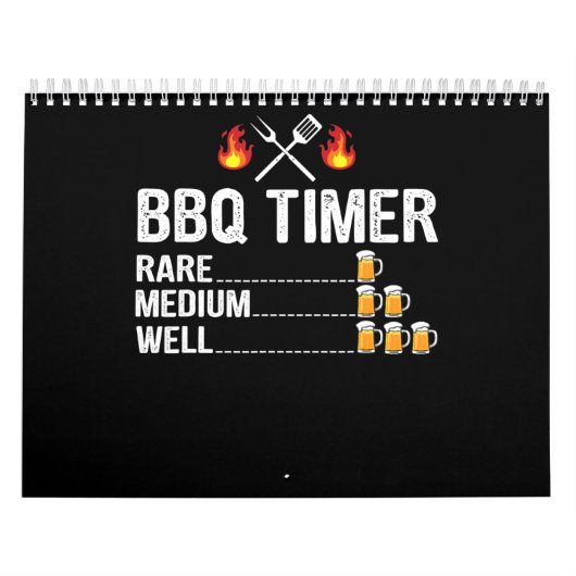 BBQ | GRILLEN Timer trinkt Grillbär Kalender (Titelbild)