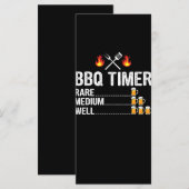 BBQ | GRILLEN Timer trinkt Grillbär Menükarte (Vorne/Hinten)