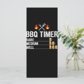 BBQ | GRILLEN Timer trinkt Grillbär Menükarte (Stehend Vorderseite)
