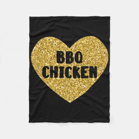 Bbq-Hähnchen Ich liebe Bbq-Hähnchen Lustiges Essen Fleecedecke (Vorderseite)