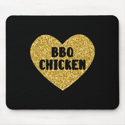 Bbq-Hähnchen Ich liebe Bbq-Hähnchen Lustiges Essen Mousepad (Vorne)