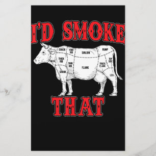 BBQ Ich rauche diese Kuh GRILLEN I Grillmeister Briefpapier