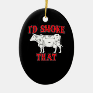 BBQ Ich rauche diese Kuh GRILLEN I Grillmeister Keramik Ornament