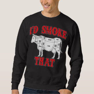 BBQ  Ich rauche diese Kuh GRILLEN I Grillmeister Sweatshirt