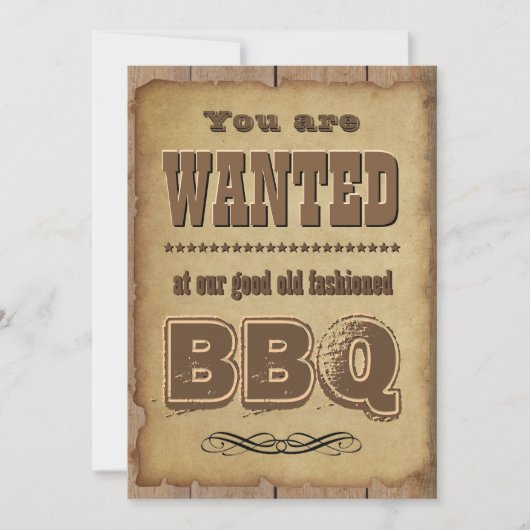 BBQ Invitation Western Style Einladung (Vorderseite)