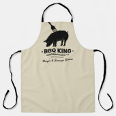 BBQ-König Ihr Name Metzger Küche Schürze (Vorderseite)