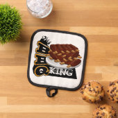 BBQ-KÖNIG! Rippen-Ikone Topflappen (Oben Unten)