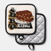 BBQ-KÖNIG! Rippen-Ikone Topflappen (Vorderseite/Rückseite)