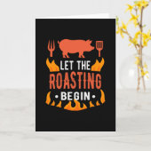 BBQ Let Roasting Begin Barbecue Grilling Karte (Gelbe Blume)