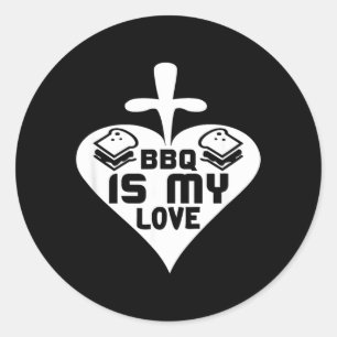 Bbq-Lieblingssandwich Bbq-Enthusiast Runder Aufkleber