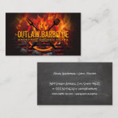 BBQ-Logo | Feuerwehren und Holzkohle Visitenkarte (Vorne/Hinten)