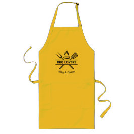 BBQ Lovers King & Queen Apron | Couples Grill Gift Lange Schürze