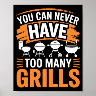 Bbq Man Kann Nie Zu Viele Grills-Räuchergerät 2 Poster