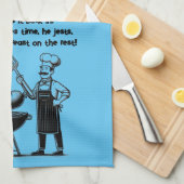 BBQ Master’s Humorous Poem Geschirrtuch (Viertel Falte)