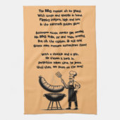BBQ Master’s Humorous Poem Geschirrtuch (Vertikal)