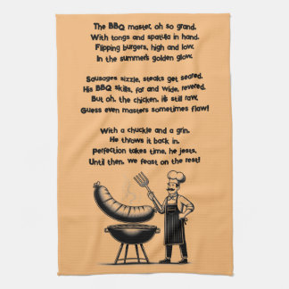 BBQ Master’s Humorous Poem  Geschirrtuch