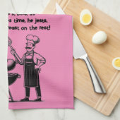 BBQ Master’s Humorous Poem Geschirrtuch (Viertel Falte)