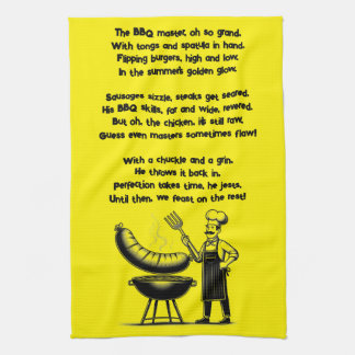 BBQ Master’s Humorous Poem  Geschirrtuch