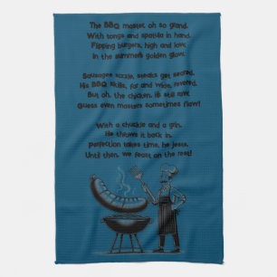 BBQ Master’s Humorous Poem Geschirrtuch