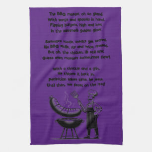 BBQ Master’s Humorous Poem Geschirrtuch