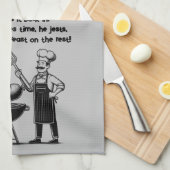 BBQ Master’s Humorous Poem Geschirrtuch (Viertel Falte)