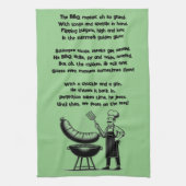 BBQ Master’s Humorous Poem  Geschirrtuch (Vertikal)