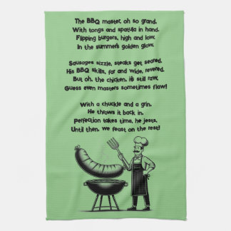 BBQ Master’s Humorous Poem  Geschirrtuch