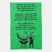 BBQ Master’s Humorous Poem Geschirrtuch (Vertikal)