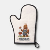 BBQ-Meister-Bär-Vater-Design Ofenhandschuh (Vorderseite)