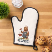 BBQ-Meister-Bär-Vater-Design Ofenhandschuh (Oben unten)