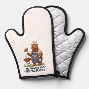 BBQ-Meister-Bär-Vater-Design Ofenhandschuh
