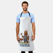 BBQ-Meister-Bär-Vater-Design Schürze (Getragen)