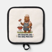 BBQ-Meister-Bär-Vater-Design Topflappen (Vorderseite)