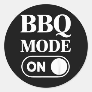 BBQ-Modus An Hinterhof-Grillen Kochen Spaß Runder Aufkleber