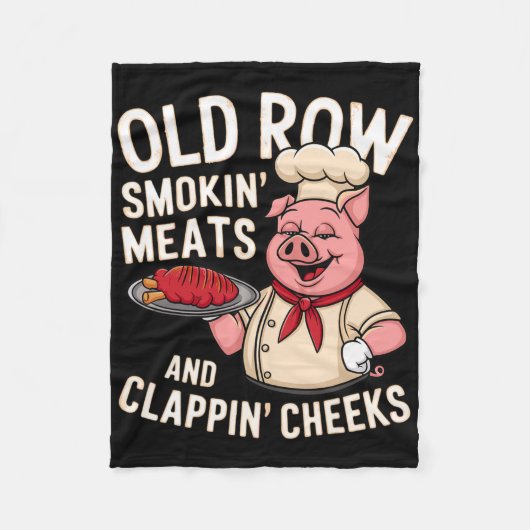 Bbq Old Row Smoking Meats And Clappin Cheeks 1  Fleecedecke (Vorderseite)