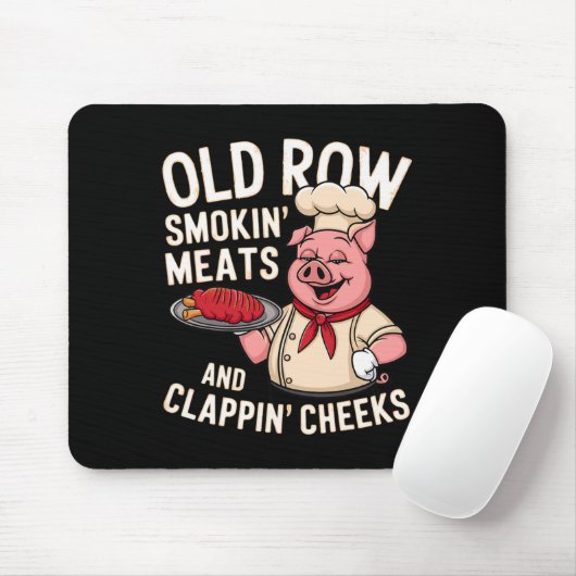 Bbq Old Row Smoking Meats And Clappin Cheeks 1 Mousepad (Mit Mouse)
