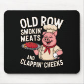 Bbq Old Row Smoking Meats And Clappin Cheeks 1  Mousepad (Vorne)