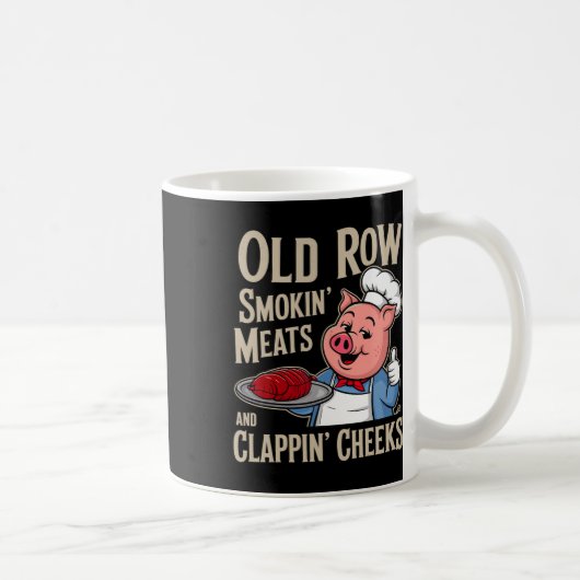 Bbq Old Row Smoking Meats And Clappin Cheeks Kaffeetasse (Rechts)