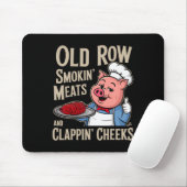 Bbq Old Row Smoking Meats And Clappin Cheeks Mousepad (Mit Mouse)