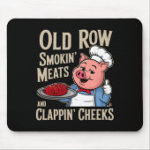 Bbq Old Row Smoking Meats And Clappin Cheeks  Mousepad (Vorne)