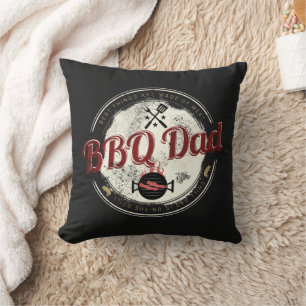 BBQ Papa Vintage Grill oder Barbecue zum Vatertag Kissen
