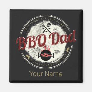 BBQ Papa Vintage-Grill oder Barbecue zum Vatertag Magnet