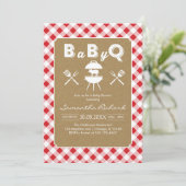 BBQ Party Baby Shower Invitation Einladung (Stehend Vorderseite)