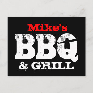 BBQ-Party-Einladungskarten Personalisiert Einladungspostkarte