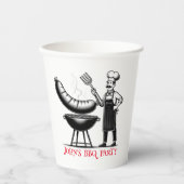 BBQ Party Personalized Chef Pappbecher (Vorderseite)