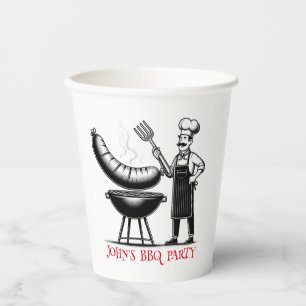 BBQ Party  Personalized Chef  Pappbecher