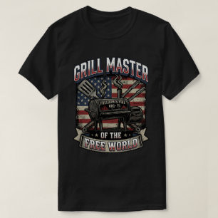 BBQ-Pitmaster-Freiheit USA-Barbecue-Flagge  T-Shirt