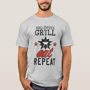 BBQ-Rauch Wiederhole ISS WIEDERHOLE Vintage-Kochen T-Shirt