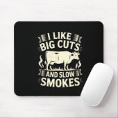 Bbq-Raucher Ich mag große Schnitte und langsames R Mousepad (Mit Mouse)