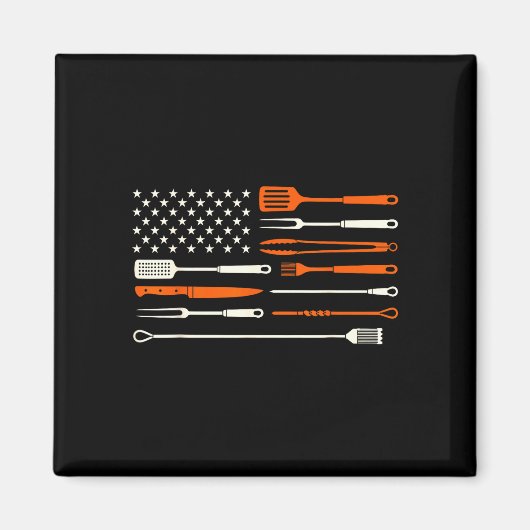 BBQ-Räuchergrill Barbecue-Chef Grilling-Tools USA- Magnet (Vorne)